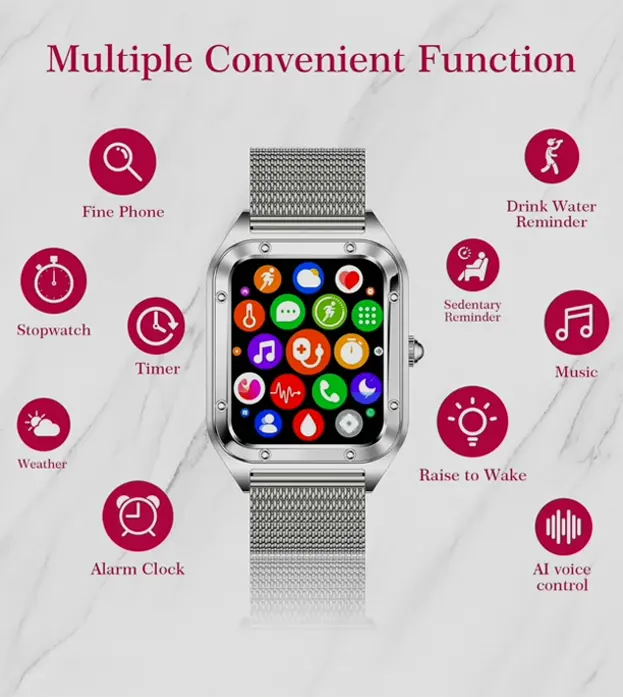 Smartwatch with Calling, 1.6-inch Touchscreen for Women