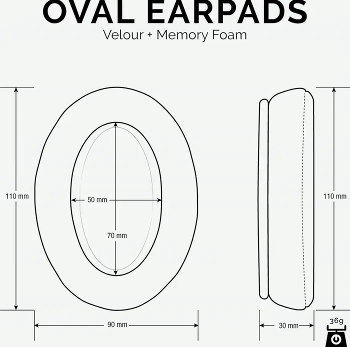 Velour Replacement Ear Pads for Multiple Headphones