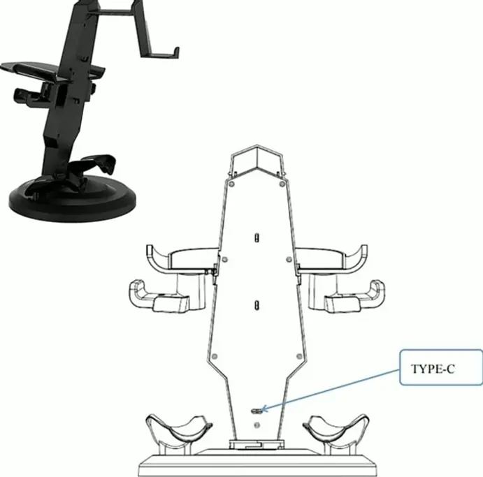 Virtual Reality Stand and Power Dock for Quest VR Headsets (Black)