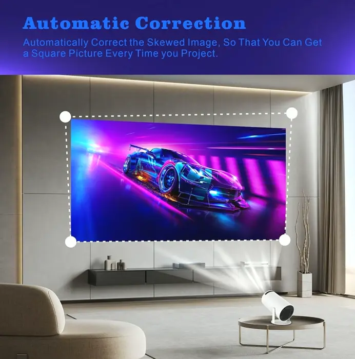 Portable HD Projector with WiFi & Automatic Keystone