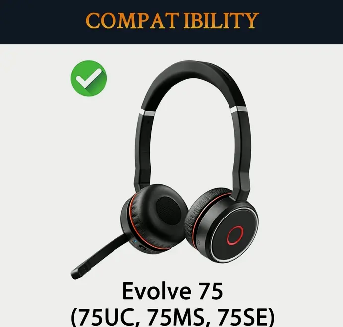 Soulwit Ear Cushions Replacement for Jabra Evolve 75