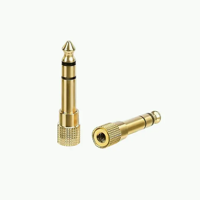 Gilded Stereo Earphone Connector Pair