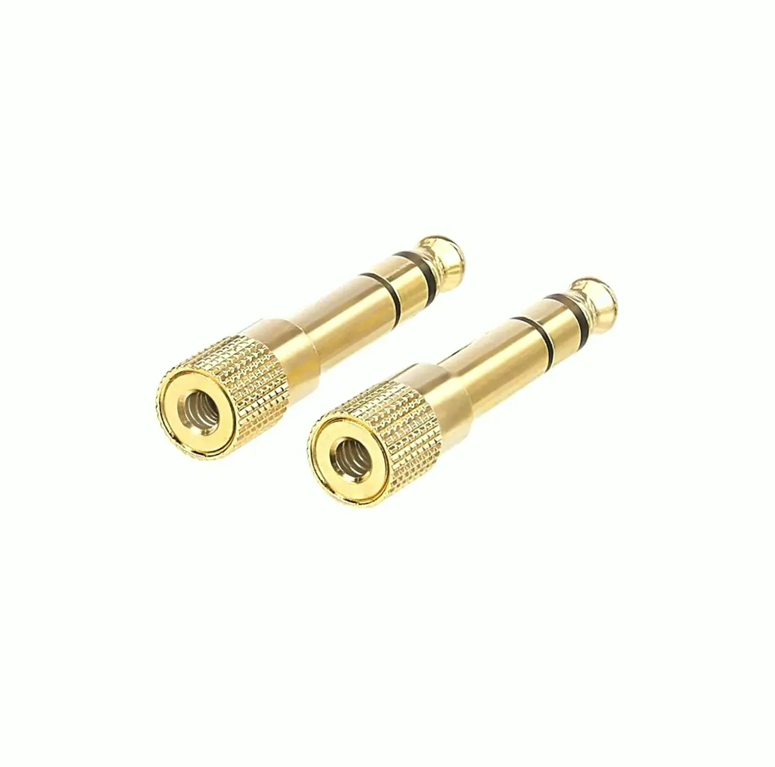 Gilded Stereo Earphone Connector Pair