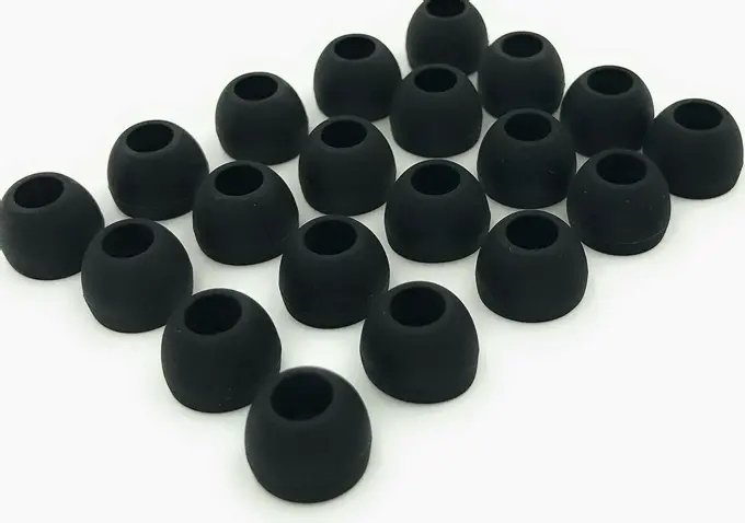 10 Pairs Midsize Dark Silicone Earbud Spare Tips