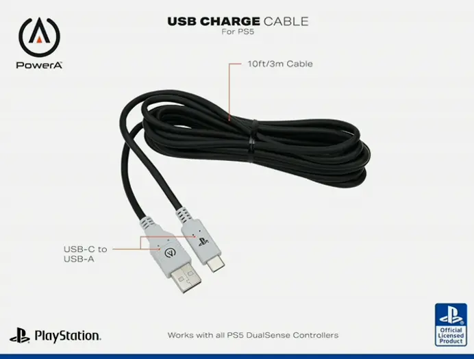 PowerA USB-C Cord for PS5