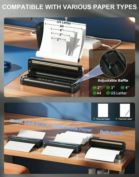 COLORWING M832 Portable Inkless Printer, Wireless, 300DPI