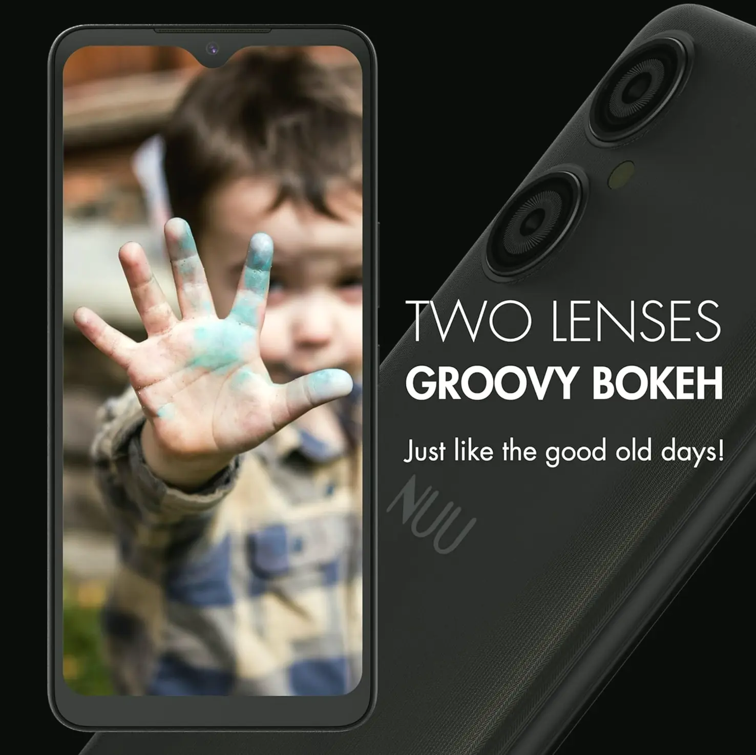 NUU A23 Plus Basic Cell Phone Dual SIM, Black, 365-Day Warranty