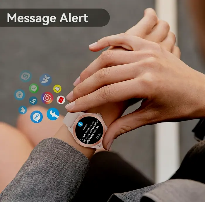Smart Watch with Voice Assistant, Bluetooth Calling & Notifications
