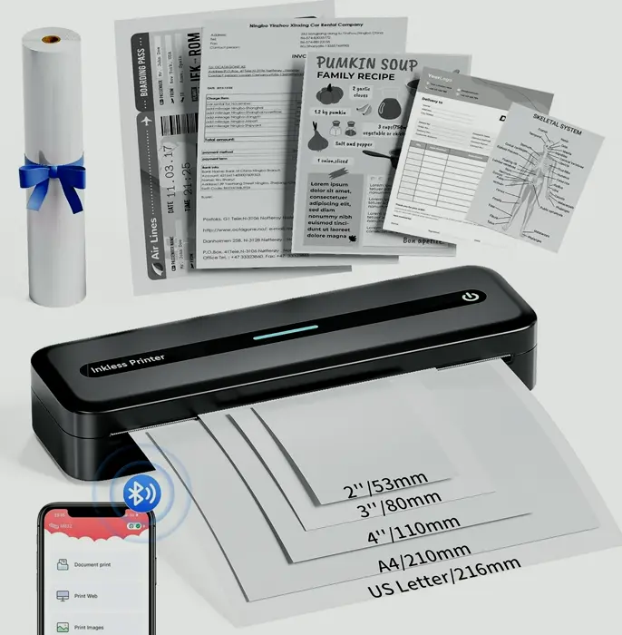 COLORWING M832 Portable Inkless Printer, Wireless, 300DPI