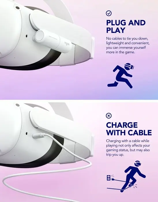 Mini Power Pack for Oculus Quest 2, 5,000mAh Battery