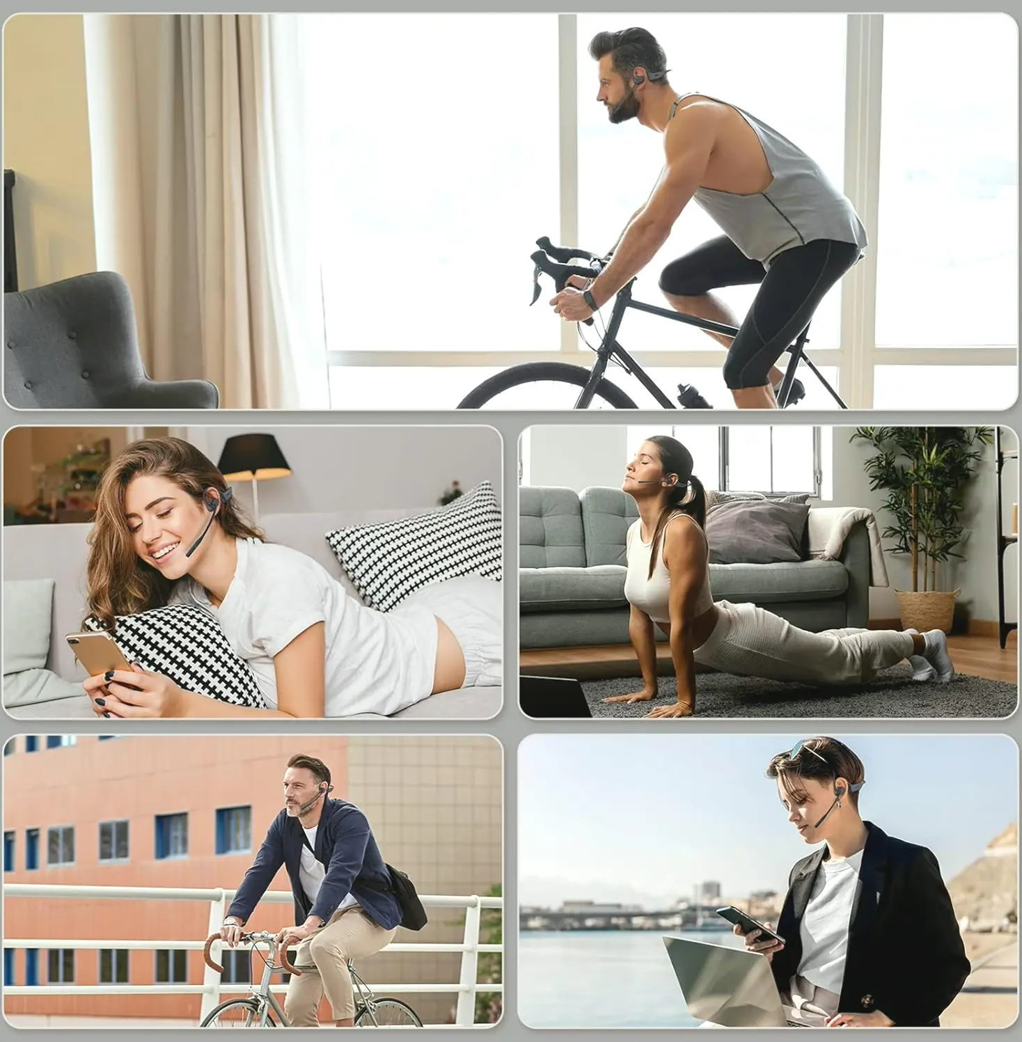 LEVN's Wireless Headphones with Microphone, Water-Resistant