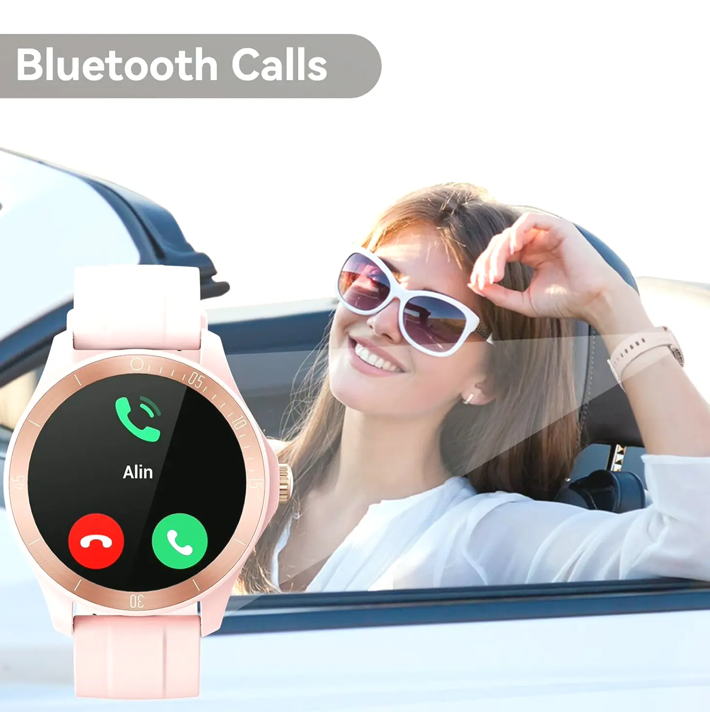 Smart Watch with Voice Assistant, Bluetooth Calling & Notifications