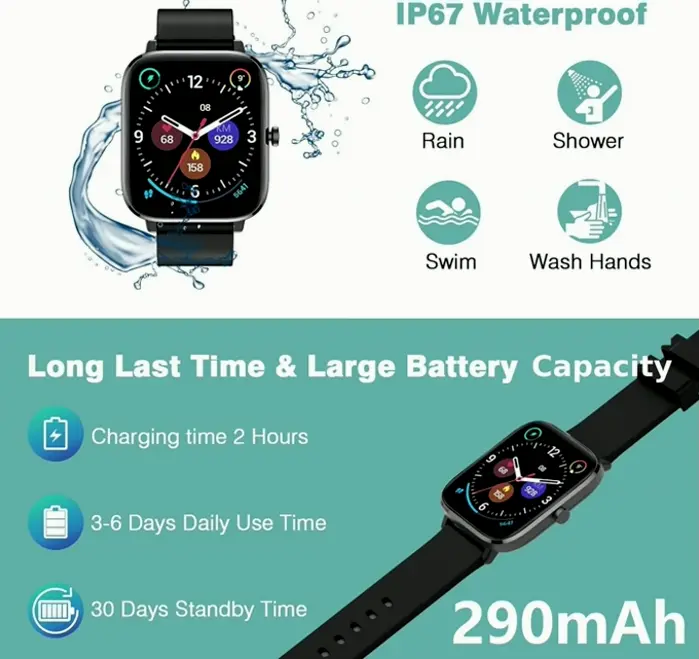 Smart Wellness Tracker with Full Touch