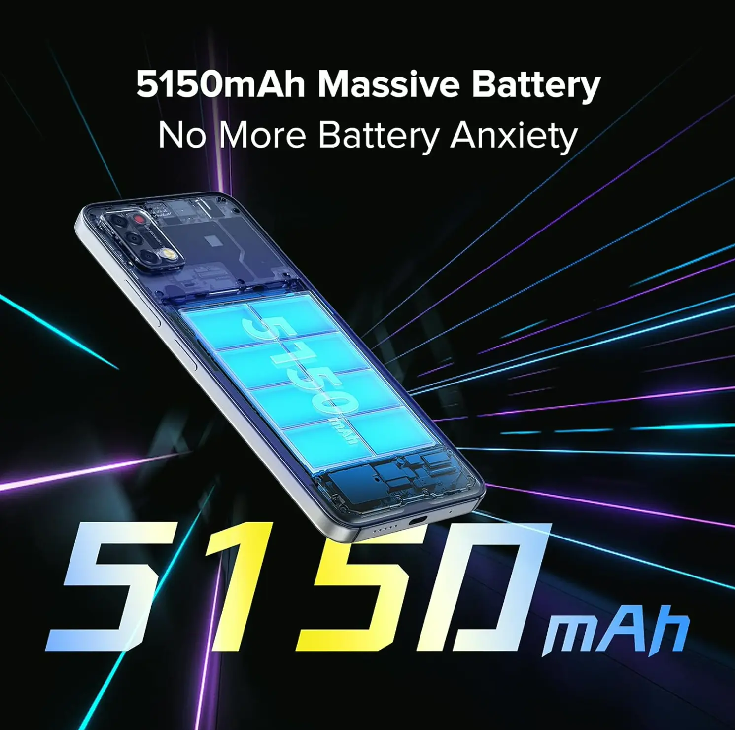 UMIDIGI A11 Smartphone Unlocked Cell Devices, 6.53" High Definition Full Display, 4+128GB Extendable 256GB Battery Life 5150 mAh, Android OS, Dual-SIM 4G