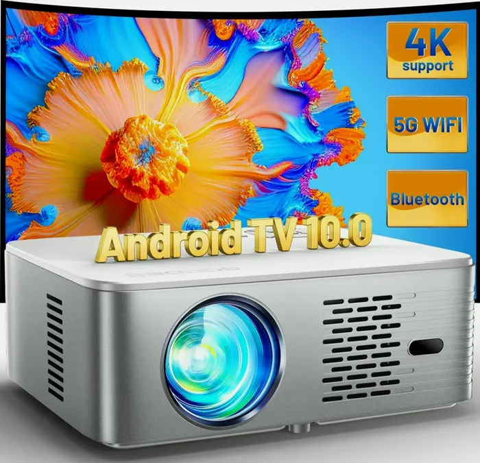 CiBest 4K Beamer with Wireless Connection and Bluetooth