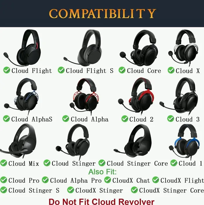 Replacement Ear Pads for HyperX Cloud Series
