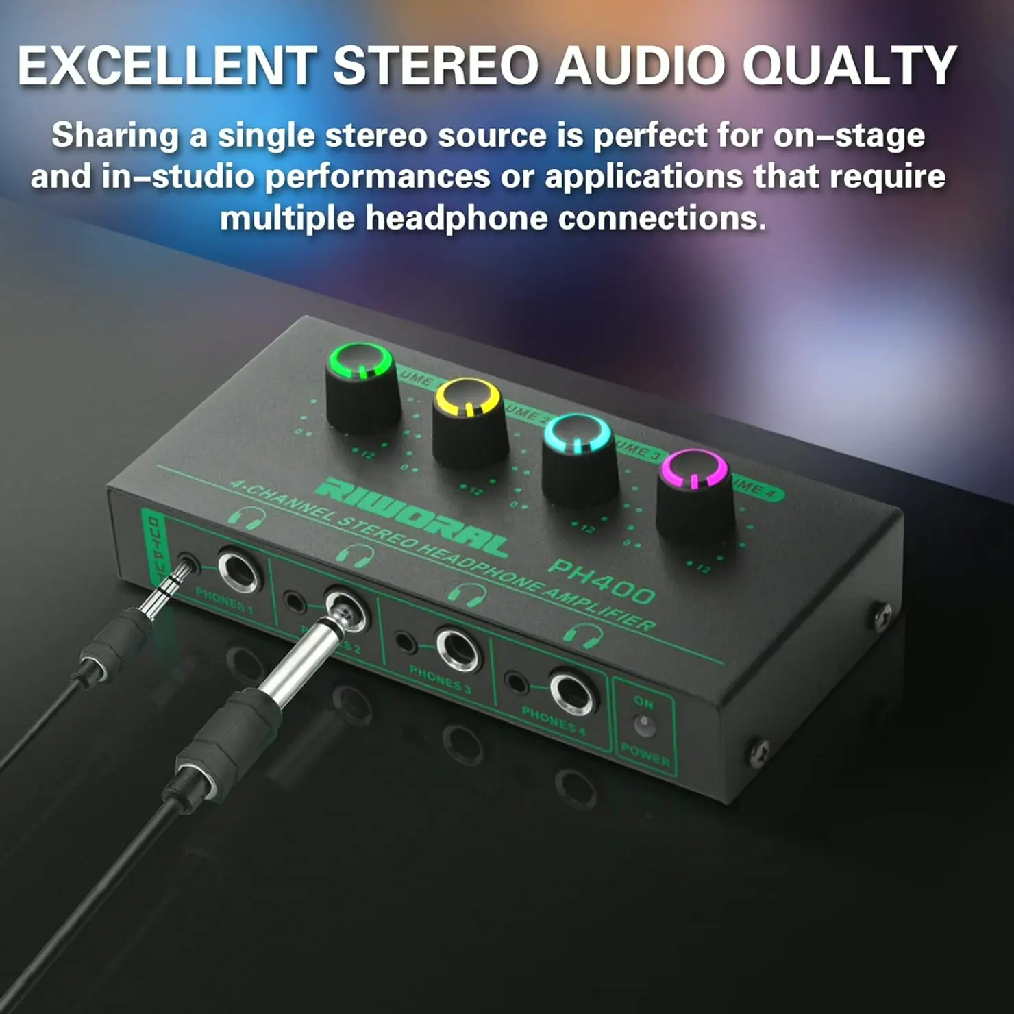 4-Channel Headphone Amplifier featuring TRS Input