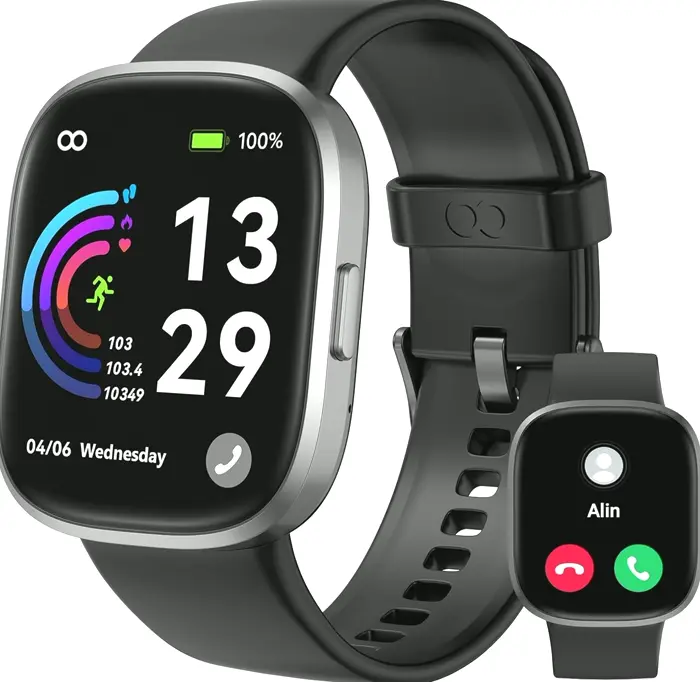 Digital Watch with BT Call, 1.83'' High-Def Screen, Fitness Tracker