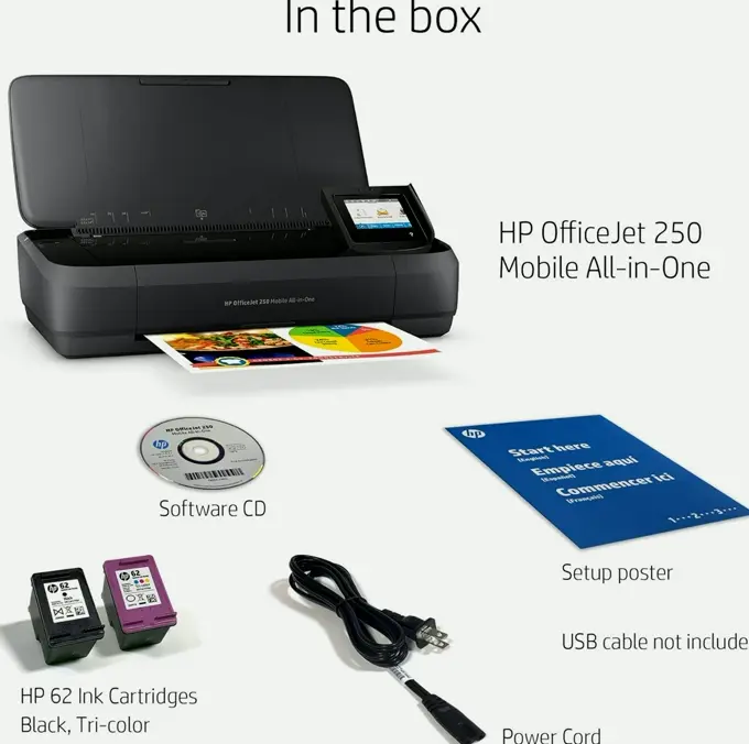 HP OfficeJet 250 All-in-One Mobile Printing Device