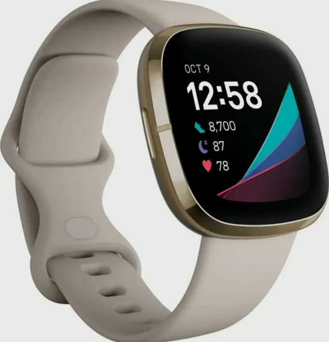 Fitbit Smartwatch with GPS, ECG, SpO2 & Sensors (White)