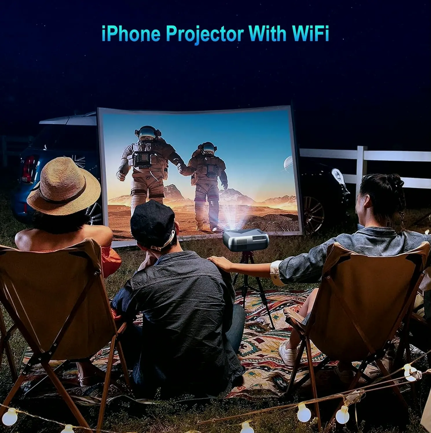 Compact Wi-Fi Projector for  Phones Including HDMI