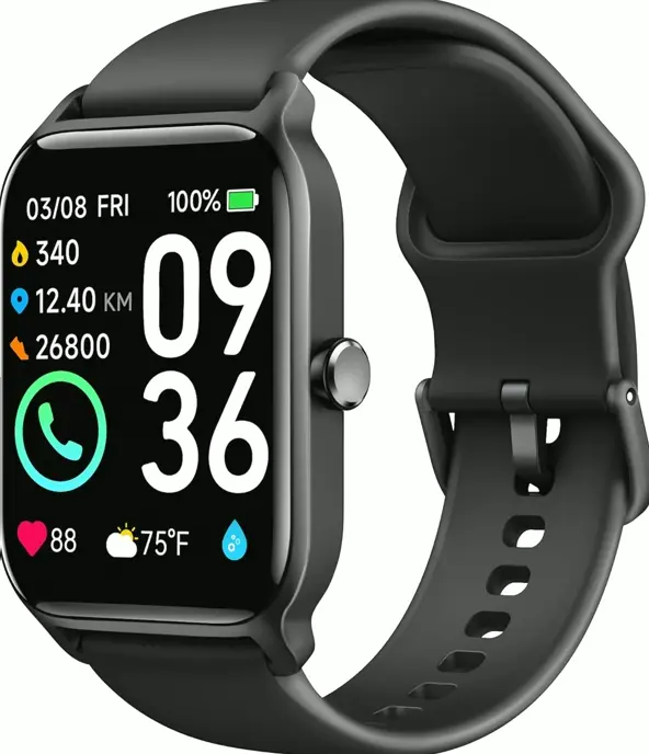 Smart Watch for Men with Call Feature, Voice Assistant, 1.8" Fitness Tracker