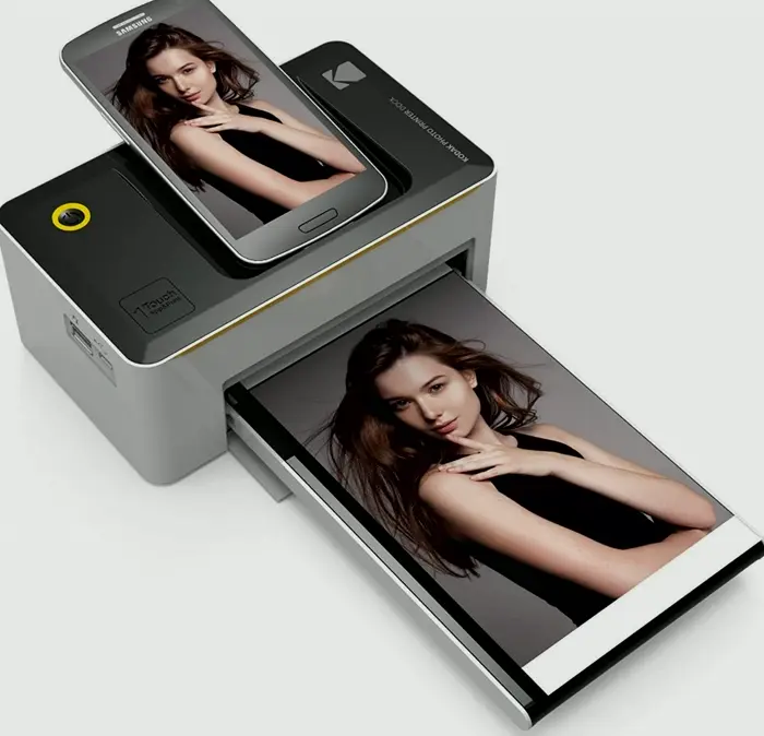 Compact Kodak Dock Photo Printer w/ Wi-Fi, Compatible w/iOS & Android