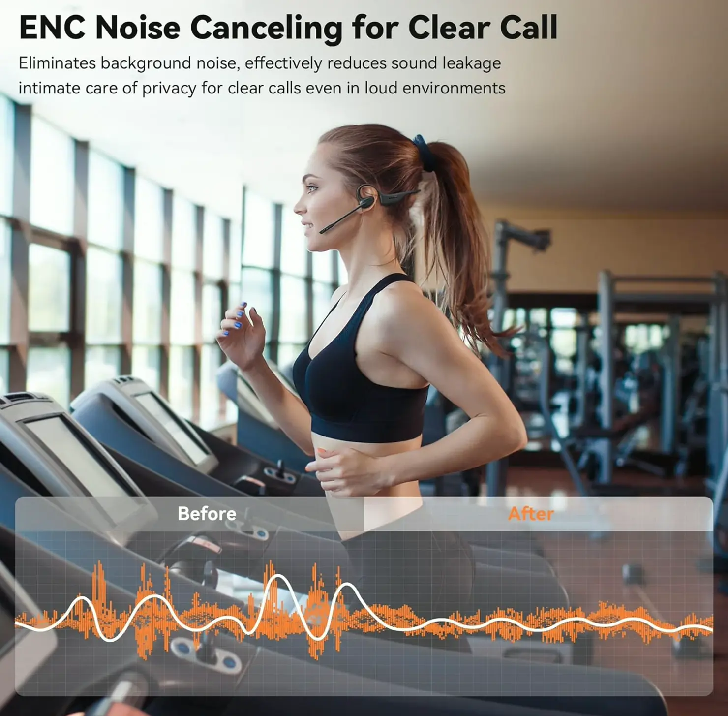 LEVN's Wireless Headphones with Microphone, Water-Resistant