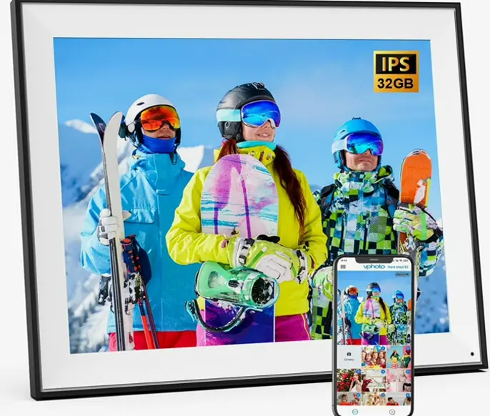 17" Digital Photo Frame, 32 Gigabytes Wireless Touch Screen Frame