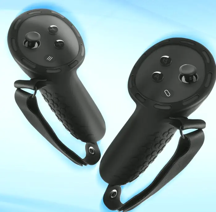 Virtual Reality Gamepad Grips for Meta Quest 3 - Modifiable Elastic Sleeves