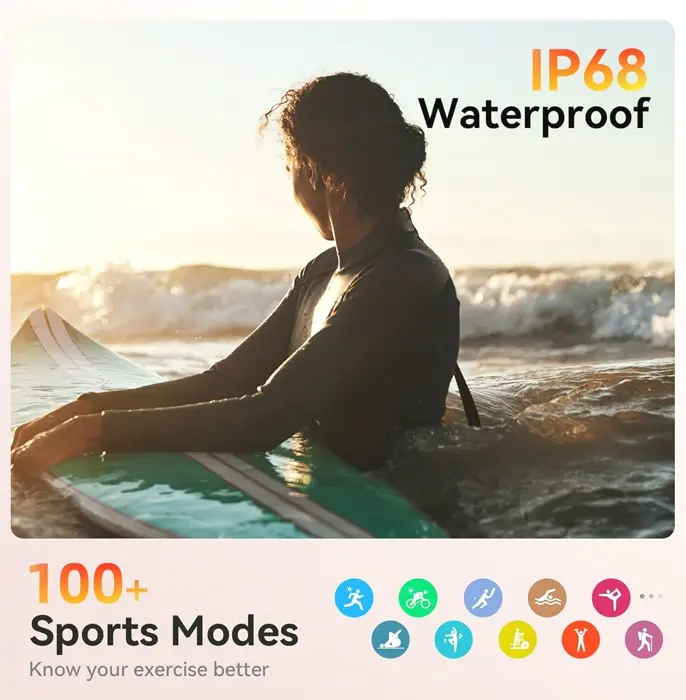 Smart Watch with Voice Assistant, Bluetooth Calling & Notifications