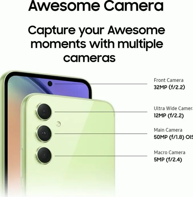 SAMSUNG Galaxy A54 5G + 4G LTE (Unlocked Worldwide) Dual SIM