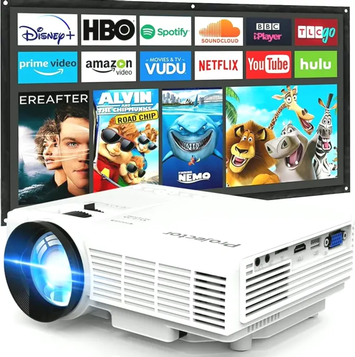 Compact HD Projector 1080P Compatible