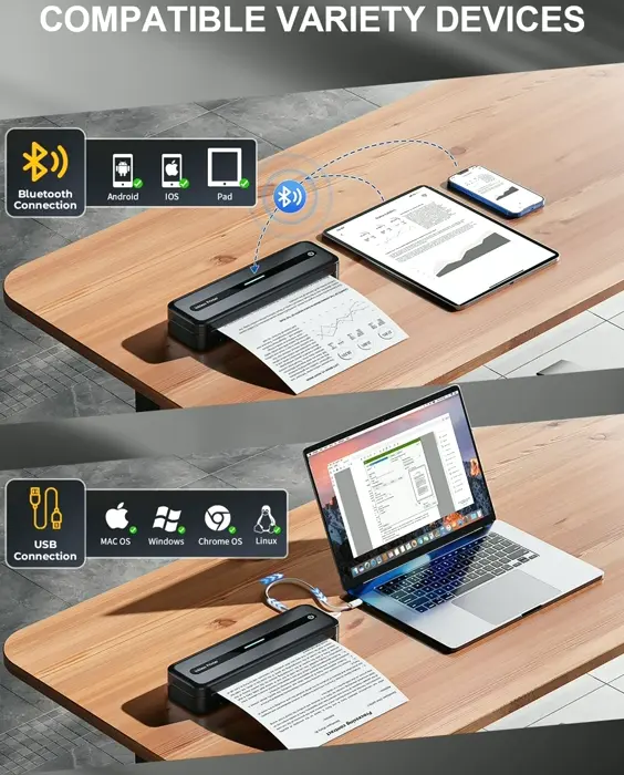 COLORWING M832 Portable Inkless Printer, Wireless, 300DPI