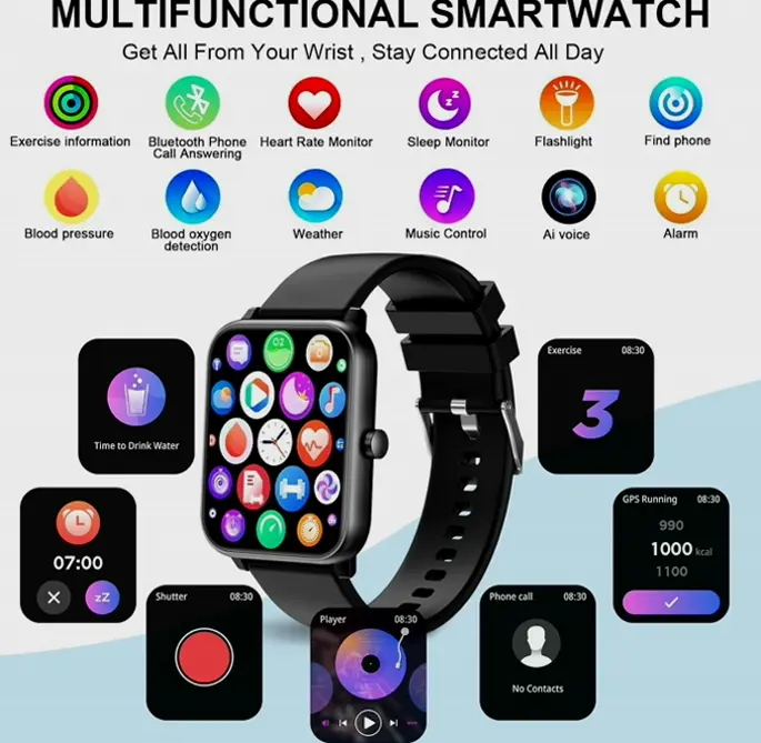 Smart Wellness Tracker with Full Touch
