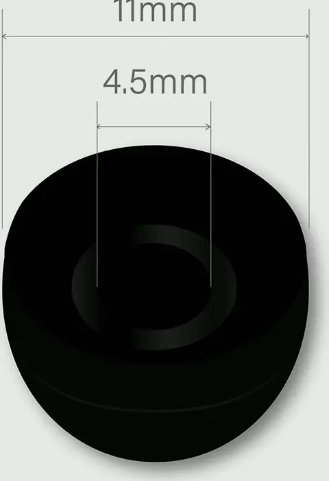 10 Pairs Midsize Dark Silicone Earbud Spare Tips