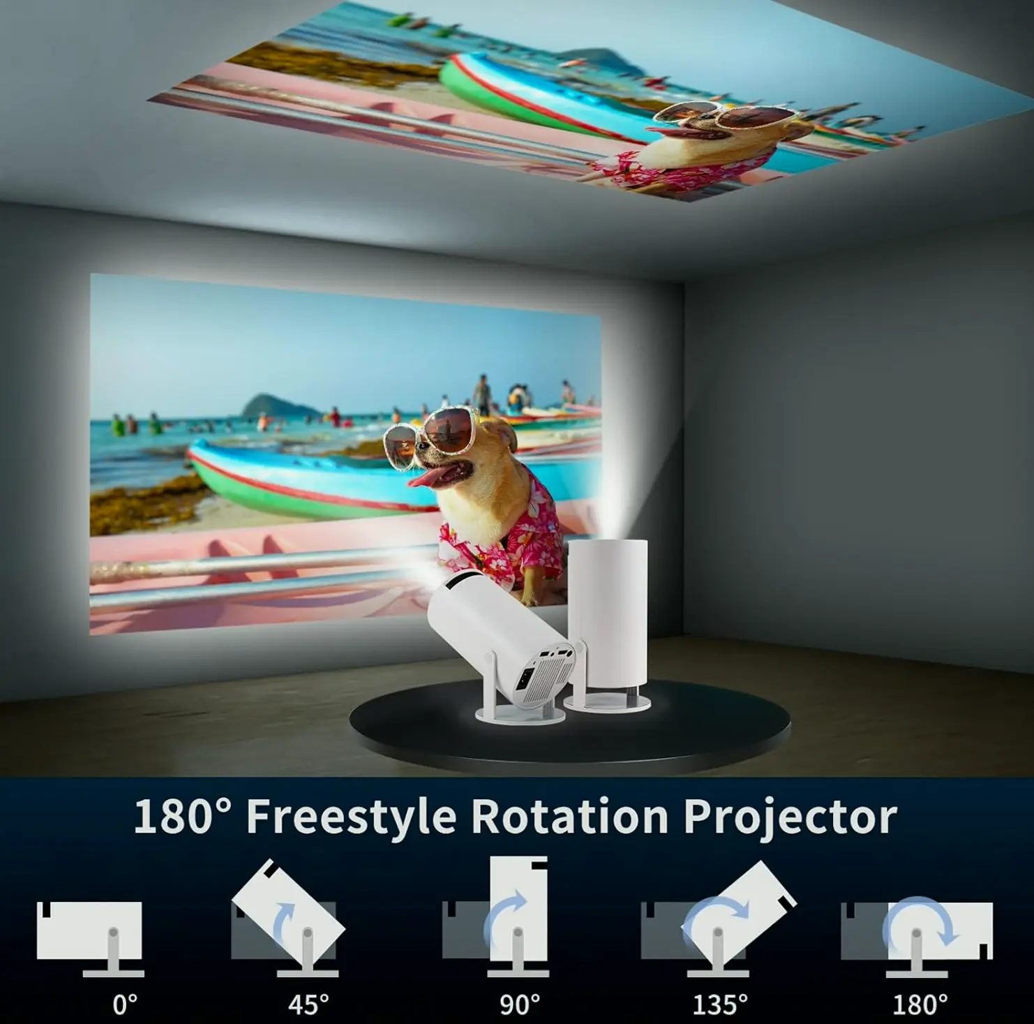 Portable HD Projector with WiFi & Automatic Keystone