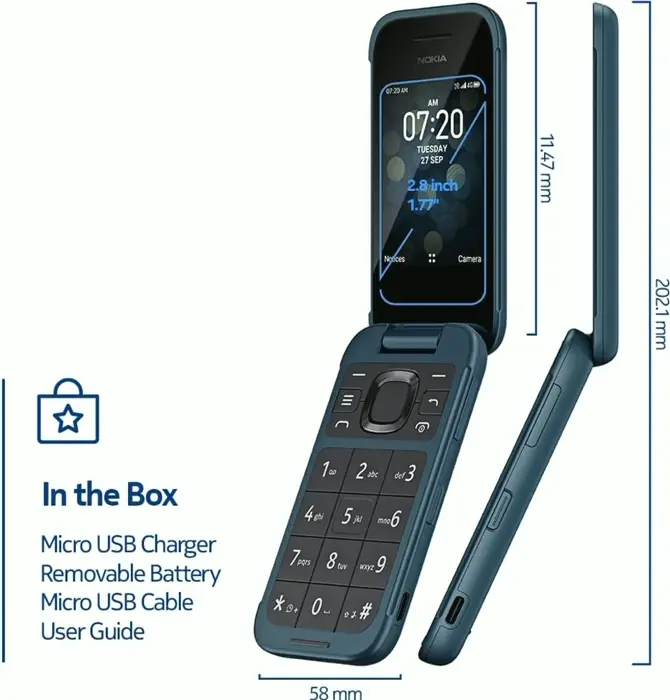 Nokia 2780 Flip | SIM-Free | Blue