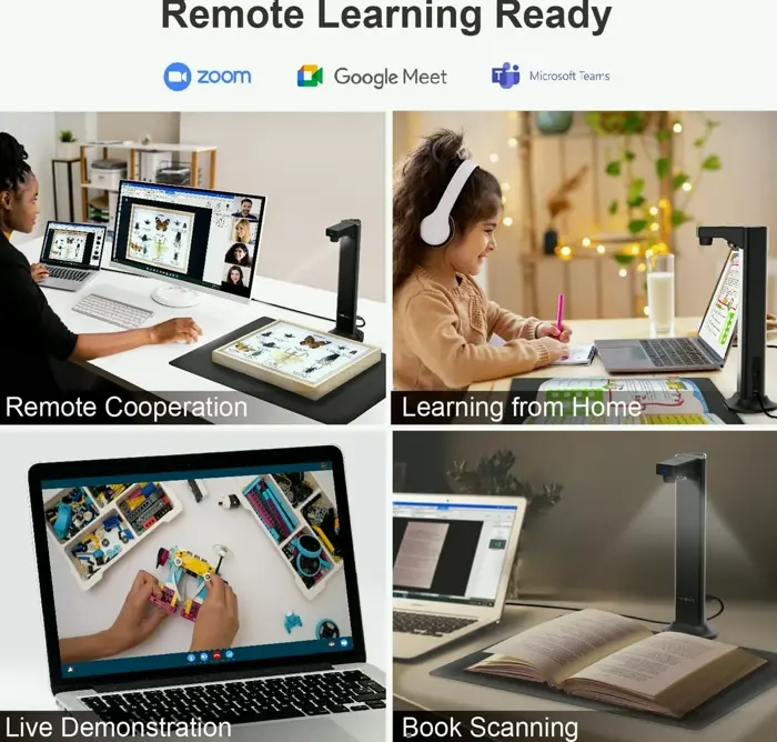 VIISAN DL8 High-Resolution Document Scanner, Plug-and-Play