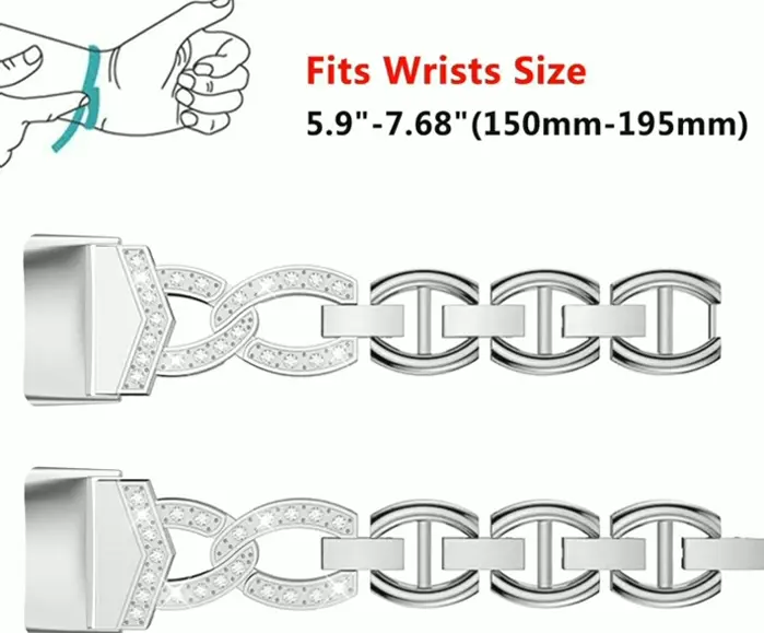 Abanen Bling Alloy Straps for Fitbit 5