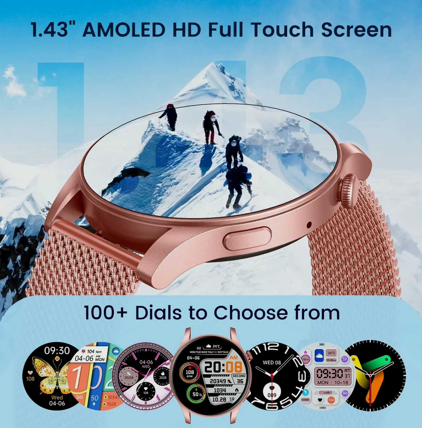 Women's Smartwatch with AMOLED Touchscreen