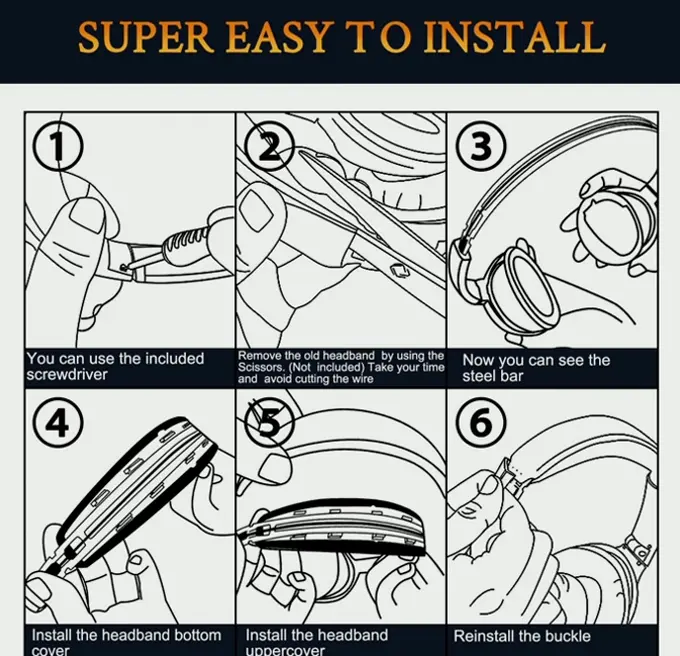 Headset Band Cushion Kit for QuietComfort 15/QC 2 Headsets