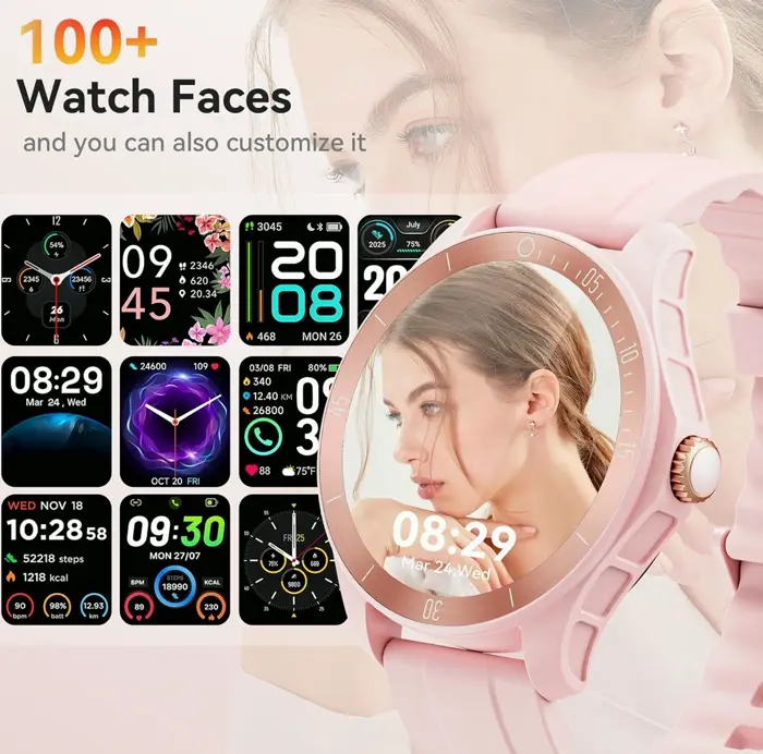 Smart Watch with Voice Assistant, Bluetooth Calling & Notifications