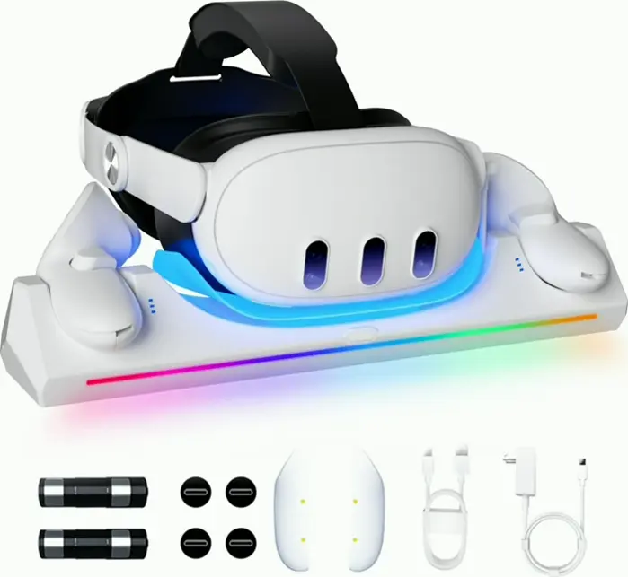 Eslick Charging Station for Meta Quest 3 Accessories, 30W Fast Adapter